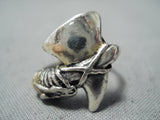 Outstanding Navajo Native American Sterling Silver Axe Ring-Nativo Arts
