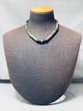Marvelous Vintage Santo Domingo Serpentine Sterling Silver Necklace-Nativo Arts