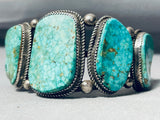 One Of The Best Ever Native American Navajo Guild Vintage Turquoise Sterling Silver Bracelet-Nativo Arts
