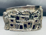 Most Detailed Vintage Southwest Pueblo Sterling Silver Bracelet-Nativo Arts