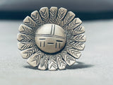 Exceptional Vintage Native American Navajo Sterling Silver Sunface Ring-Nativo Arts