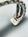 Eddie Begay Heavy Vintage Native American Navajo Thick Sterling Silver Bracelet-Nativo Arts