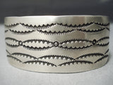 Hand Hammered Vintage Navajo Sterling Silver Native American Sun Bracelet-Nativo Arts