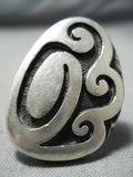 Important Bernard Dawayhoya Vintage Native American Hopi Sterling Silver Ring Old-Nativo Arts