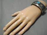 Astounding Vintage Navajo Rug Sterling Silver Native American Bracelet-Nativo Arts