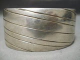 Amazing Vintage Navajo Slanted Channel Sterling Silver Native American Bracelet-Nativo Arts