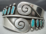 Important Ramone Platero Vintage Native American Navajo Turquoise Sterling Silver Bracelet-Nativo Arts