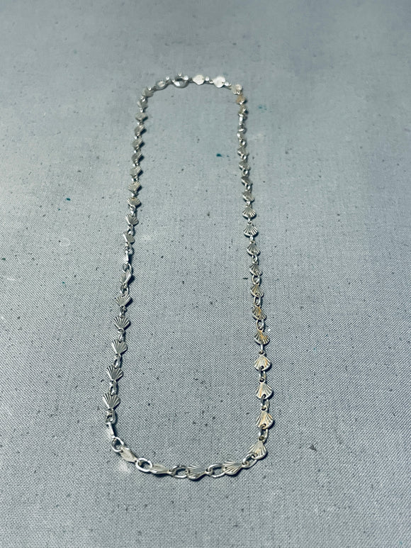 Seashell Vintage Native American Navajo Sterling Silver Necklace-Nativo Arts