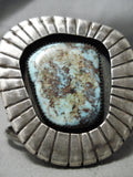 Best Vintage Native American Navajo Smokey Bisbee Turquoise Sterling Silver Bracelet Old-Nativo Arts
