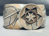 Important Vintage Native American Navajo Handmade Basket Sterling Silver Bracelet-Nativo Arts