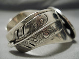 Important Vintage Native American Navajo Anthony Kee 4 Directions Sterling Silver Bracelet Old-Nativo Arts