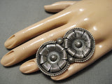 One Of The Most Unique Vintage Native American Navajo Sterling Silver Tall Ring-Nativo Arts