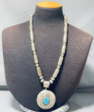 Important Leo Nez Vintage Native American Navajo Tubule Master Sterling Silver Necklace-Nativo Arts