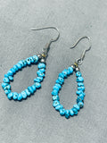 Special Native American Navajo Turquoise Sterling Silver Earrings-Nativo Arts