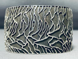 One Of The Most Detailed Native American Navajo Sterling Silver Bracelet Cuff-Nativo Arts