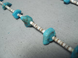 Marvelous Vintage Navajo Turquoise Heishi Necklace Native American-Nativo Arts