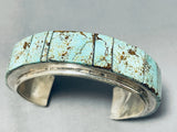 Best Native American Navajo Signed #8 Turquoise Inlay Sterling Silver Bracelet-Nativo Arts