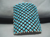 One Of The Best Ever Native American Navajo Turquoise Row Sterling Silver Bracelet-Nativo Arts