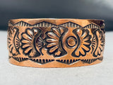 Native American Heavy Navajo Precise Hand Detailed Copper Bracelet Cuff-Nativo Arts
