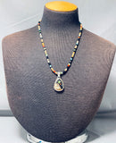 Extremely Rare Yazzie Pueblo Inlay Native American Navajo Turquoise Sterling Silver Necklace-Nativo Arts