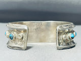Bisbee Dream Turquoise Vintage Native American Navajo Sterling Silver Bracelet-Nativo Arts