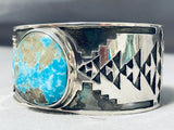 Jake Francosa San Felipe Old Kingman Turquoise Sterling Silver Bracelet-Nativo Arts