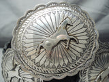 Best Biggest Vintage Native American Navajo Horse Sterling Silver Concho Belt Old-Nativo Arts
