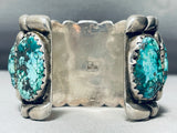 Native American 219 Gram Robert Bernice Leekya Vintage Navajo Sterling Silver Bracelet-Nativo Arts