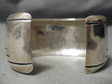 Symbolic Vintage Native American Navajo Thomas Singer Hogan Sterling Silver Bracelet Old-Nativo Arts