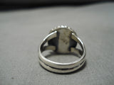 Important Jeanette Dale Native American Navajo Royston Turquoise Sterling Silver Ring-Nativo Arts