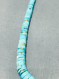 Native American One Of The Best Vintage Santo Domingo Turquoise Heishi Sterling Silver Necklace-Nativo Arts