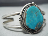 Tremendous Vintage Native American Navajo Royston Turquoise Sterling Silver Bracelet Old-Nativo Arts