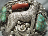 Best Vintage Native American Navajo Coyote Damale Turquoise Sterling Silver Bracelet-Nativo Arts