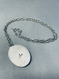 Tremendous Vintage Native American Navajo Kingman Turquoise Sterling Silver Necklace Signed-Nativo Arts