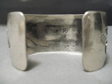 Important Vintage Native American Navajo Roy Vandever Turquoise Sterling Silver Bracelet Old-Nativo Arts