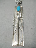 Scarce Early Rare Hallmark Vintage Native American Navajo Ben Begaye Sterling Silver Necklace-Nativo Arts