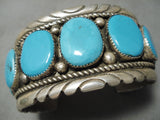 Important Vintage Native American Zuni Robert Bernice Leekya Turquoise Sterling Silver Bracelet-Nativo Arts