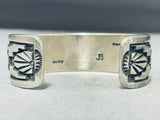 Incredible Vintage Native American Navajo Sterling Silver Bracelet Signed John Begay-Nativo Arts
