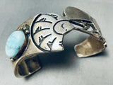 Important Al Vandever Vintage Native American Navajo Light Turquoise Sterling Silver Bracelet-Nativo Arts