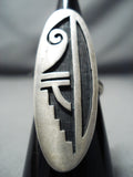 Expressive Vintage Hopi Sterling Silver Ring Native American Old-Nativo Arts