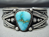 Albert Jake Important Native American Navajo Turquoise Sterling Silver Bracelet-Nativo Arts