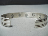 Dramatic Navajo Sterling Silver & Gold Bracelet Native American-Nativo Arts