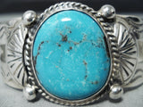 Marie Thompson Navajo Turquoise Sterling Silver Bracelet Native American-Nativo Arts