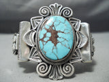 Fantastic Vintage Native American Navajo Red Mountain Turquoise Sterling Silver Bracelet Old-Nativo Arts