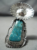 Towering Kachina Native American Navajo Gilbert Turquoise Sterling Silver Ring-Nativo Arts