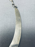 Intricate Vintage Native American Zuni Turquoise Sterling Silver Necklace Old-Nativo Arts