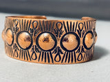 Native American Important Willie Hand Repoussed Copper Detailed Bracelet-Nativo Arts