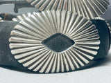 Tommy Charlie Vintage Native American Navajo Hand Tooled Sterling Silver Concho Belt-Nativo Arts