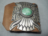 Tremendous Vintage Native American Navajo Royston Turquoise Sterling Silver Bowguard-Nativo Arts