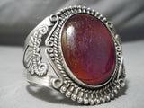 One Of The Best Vintage Native American Navajo Dragon's Breath Opal Sterling Silver Bracelet-Nativo Arts
